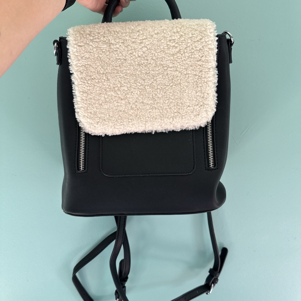 Elegant Black and Cream Backpack